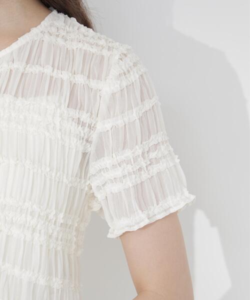 PROPORTION BODY DRESSING(プロポーションボディドレッシング)の「<a>フリルシャーリングブラウス / 1216219702(シャツ/ブラウス・レディース・ホワイト系その他/ブラック・FREE)」の8枚目の写真