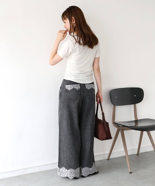 tiptop(ティップトップ)の「テレコレイヤードヘンリープルオーバー(Tシャツ/カットソー・レディース・グレー系その他/ブラック/オフホワイト/ブラウン・FREE)」の14枚目の写真