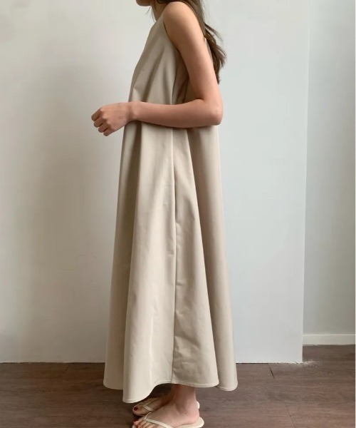 BIRTHDAY BASH（バースデイバッシュ）の「【撥水加工】A LINE COLOR DRESS（Aラインカラードレス）（ワンピース・レディース・ベージュ・SHORT/LONG）」の4枚目の写真