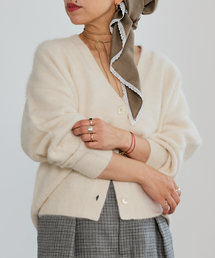 IENA LA BOUCLE フォックス カシミヤ Vカーディガン