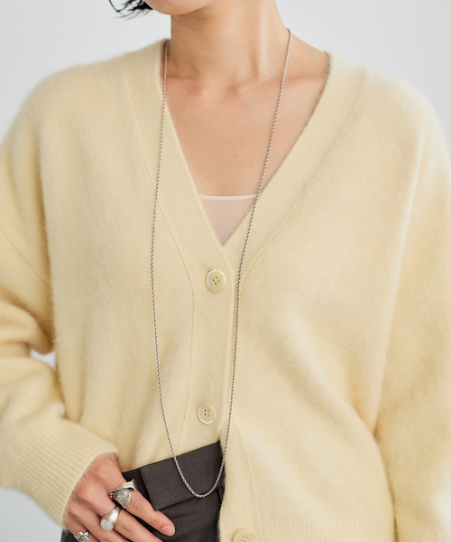 IENA LA BOUCLE フォックス カシミヤ Vカーディガン（カーディガン
