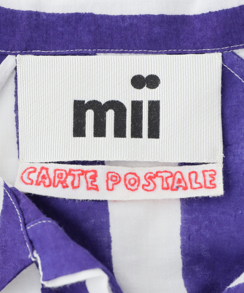 mii（ミー）の「【Mii / ミイ】 BLOCK PRINTED MULTICOLOR STRIPE SHIR（シャツ/ブラウス・レディース・ネイビー・FREE）」の5枚目の写真