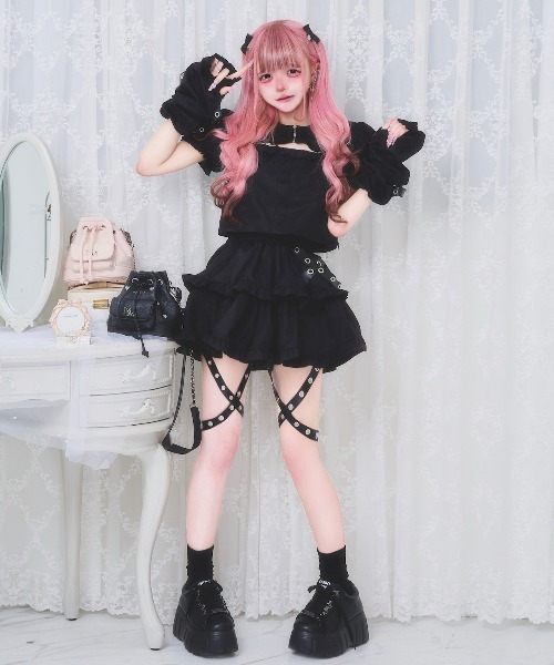 nyanMe(ニャンミー)の「くろすいっぱいせっとあっぷ(セットアップ・レディース・ブラック/チャコール・FREE)」の2枚目の写真