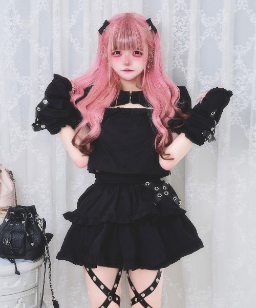 nyanMe(ニャンミー)の「くろすいっぱいせっとあっぷ(セットアップ・レディース・ブラック/チャコール・FREE)」の5枚目の写真