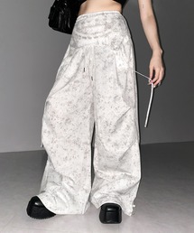 【 ２color 】ガーターレイヤードヴィンテージタックワイドパンツ ／ garter layered vintage tack wide pants