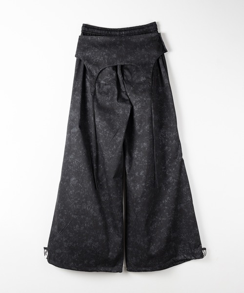 me+em select(ミームセレクト)の「【 2color 】ガーターレイヤードヴィンテージタックワイドパンツ / garter layered vintage tack wide pants(その他パンツ・レディース・ホワイト/ブラック・FREE)」の11枚目の写真