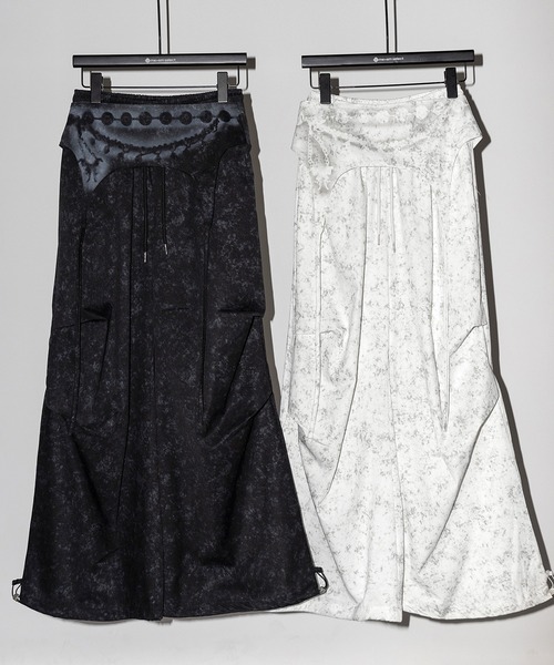 me+em select(ミームセレクト)の「【 2color 】ガーターレイヤードヴィンテージタックワイドパンツ / garter layered vintage tack wide pants(その他パンツ・レディース・ホワイト/ブラック・FREE)」の20枚目の写真
