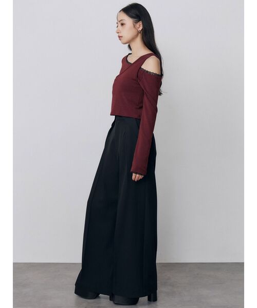 MURUA（ムルーア）の「タックポケットワイドパンツ　秋服（スラックス・レディース・ブラック/ベージュ/グレー・2/1）」の6枚目の写真