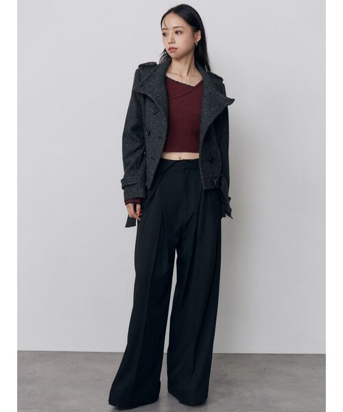 MURUA（ムルーア）の「タックポケットワイドパンツ　秋服（スラックス・レディース・ブラック/ベージュ/グレー・2/1）」の9枚目の写真