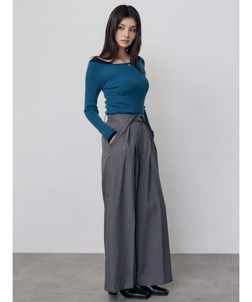 MURUA（ムルーア）の「タックポケットワイドパンツ　秋服（スラックス・レディース・ブラック/ベージュ/グレー・2/1）」の18枚目の写真