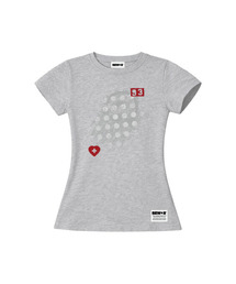 ホスピタル セミクロップ 半袖Tシャツ [グレー メランジェ]