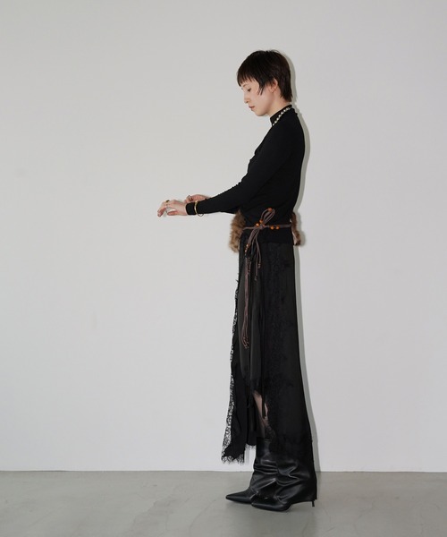 chuclla(チュクラ)の「2wayバックシャーリングハイネックトップス chw26a049(Tシャツ/カットソー・レディース・ブラック/ブラウン・FREE)」の16枚目の写真