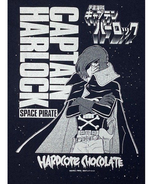 ハードコアチョコレート(ハードコアチョコレート)の「宇宙海賊キャプテンハーロック 宇宙の海(大宇宙ネイビー)(Tシャツ/カットソー・メンズ・ネイビー・LARGE/XX-LARGE/X-LARGE)」の1枚目の写真