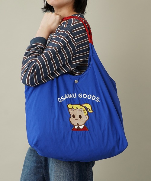 OSAMU GOODS(オサムグッズ)の「【unify × OSAMU GOODS(オサムグッズ)】大容量 A4サイズ収納可 軽撥水 トートバッグ OTNS-01(トートバッグ・レディース・グレー/ブルー/ネイビー/ブルーグリーン/キャメル/アイボリー・ONE SIZE)」の5枚目の写真