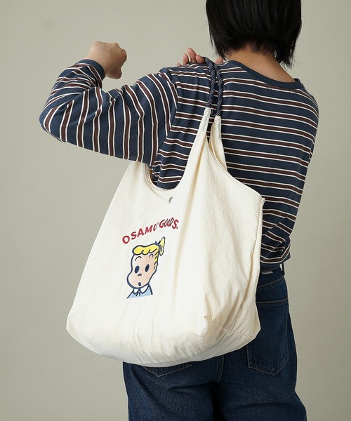 OSAMU GOODS(オサムグッズ)の「【unify × OSAMU GOODS(オサムグッズ)】大容量 A4サイズ収納可 軽撥水 トートバッグ OTNS-01(トートバッグ・レディース・グレー/ブルー/ネイビー/ブルーグリーン/キャメル/アイボリー・ONE SIZE)」の7枚目の写真