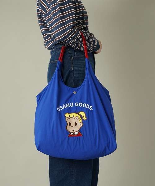 OSAMU GOODS(オサムグッズ)の「【unify × OSAMU GOODS(オサムグッズ)】大容量 A4サイズ収納可 軽撥水 トートバッグ OTNS-01(トートバッグ・レディース・グレー/ブルー/ネイビー/ブルーグリーン/キャメル/アイボリー・ONE SIZE)」の10枚目の写真
