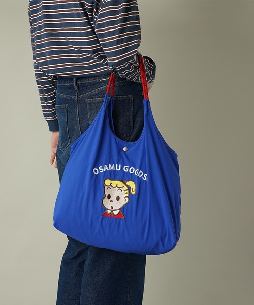 OSAMU GOODS(オサムグッズ)の「【unify × OSAMU GOODS(オサムグッズ)】大容量 A4サイズ収納可 軽撥水 トートバッグ OTNS-01(トートバッグ・レディース・グレー/ブルー/ネイビー/ブルーグリーン/キャメル/アイボリー・ONE SIZE)」の11枚目の写真