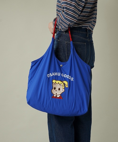 OSAMU GOODS(オサムグッズ)の「【unify × OSAMU GOODS(オサムグッズ)】大容量 A4サイズ収納可 軽撥水 トートバッグ OTNS-01(トートバッグ・レディース・グレー/ブルー/ネイビー/ブルーグリーン/キャメル/アイボリー・ONE SIZE)」の12枚目の写真