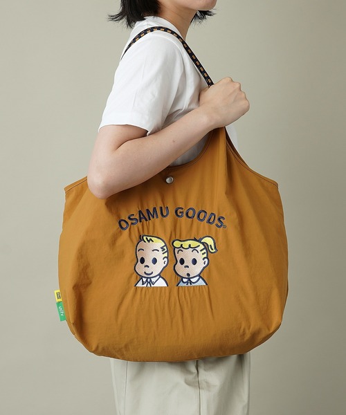 OSAMU GOODS(オサムグッズ)の「【unify × OSAMU GOODS(オサムグッズ)】大容量 A4サイズ収納可 軽撥水 トートバッグ OTNS-01(トートバッグ・レディース・グレー/ブルー/ネイビー/ブルーグリーン/キャメル/アイボリー・ONE SIZE)」の13枚目の写真
