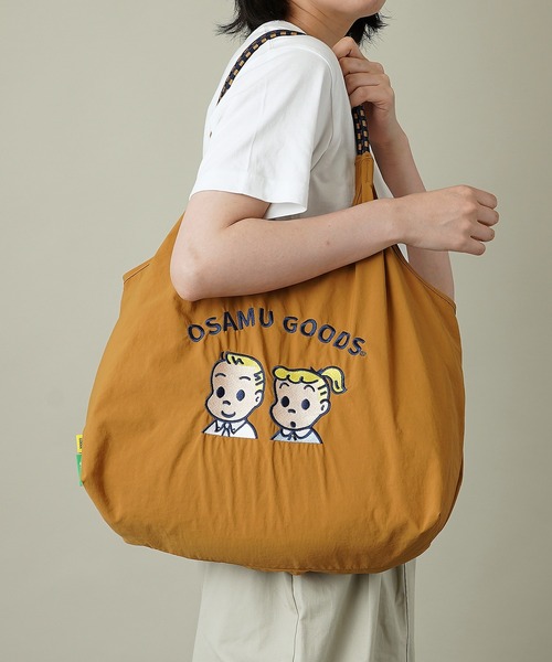 OSAMU GOODS(オサムグッズ)の「【unify × OSAMU GOODS(オサムグッズ)】大容量 A4サイズ収納可 軽撥水 トートバッグ OTNS-01(トートバッグ・レディース・グレー/ブルー/ネイビー/ブルーグリーン/キャメル/アイボリー・ONE SIZE)」の16枚目の写真