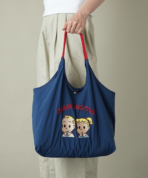 OSAMU GOODS(オサムグッズ)の「【unify × OSAMU GOODS(オサムグッズ)】大容量 A4サイズ収納可 軽撥水 トートバッグ OTNS-01(トートバッグ・レディース・グレー/ブルー/ネイビー/ブルーグリーン/キャメル/アイボリー・ONE SIZE)」の17枚目の写真