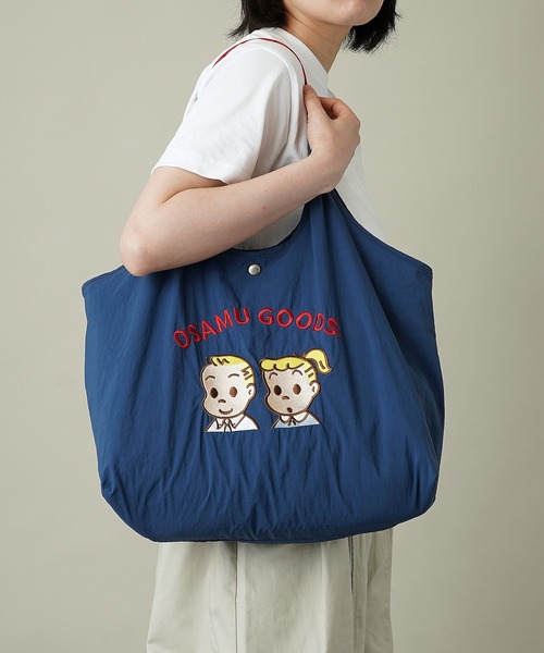 OSAMU GOODS(オサムグッズ)の「【unify × OSAMU GOODS(オサムグッズ)】大容量 A4サイズ収納可 軽撥水 トートバッグ OTNS-01(トートバッグ・レディース・グレー/ブルー/ネイビー/ブルーグリーン/キャメル/アイボリー・ONE SIZE)」の18枚目の写真