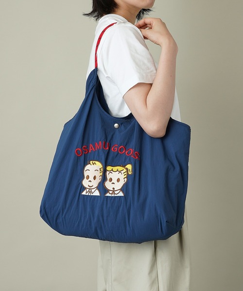 OSAMU GOODS(オサムグッズ)の「【unify × OSAMU GOODS(オサムグッズ)】大容量 A4サイズ収納可 軽撥水 トートバッグ OTNS-01(トートバッグ・レディース・グレー/ブルー/ネイビー/ブルーグリーン/キャメル/アイボリー・ONE SIZE)」の19枚目の写真