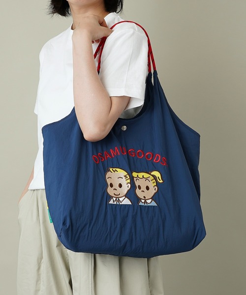 OSAMU GOODS(オサムグッズ)の「【unify × OSAMU GOODS(オサムグッズ)】大容量 A4サイズ収納可 軽撥水 トートバッグ OTNS-01(トートバッグ・レディース・グレー/ブルー/ネイビー/ブルーグリーン/キャメル/アイボリー・ONE SIZE)」の20枚目の写真