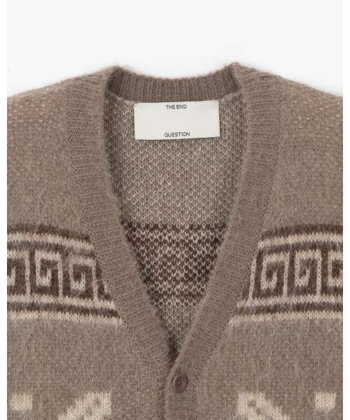 THEENDQUESTION(ジエンドクエスチョン)の「Mohair jacquard vest / BROWN(ベスト・レディース・その他・FREE)」の2枚目の写真