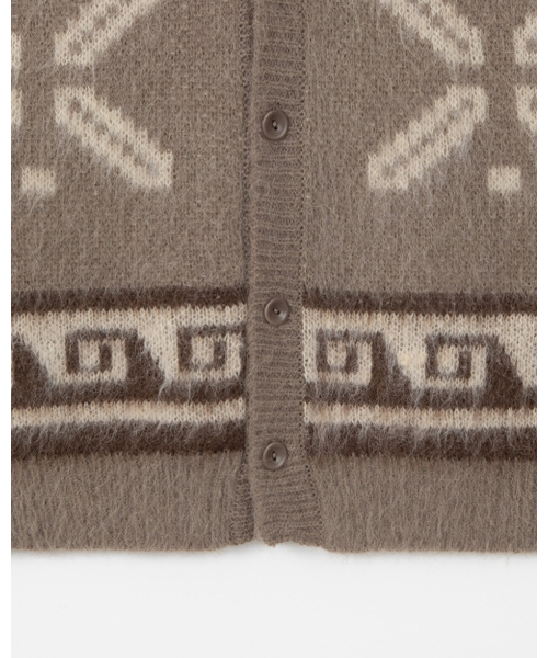 THEENDQUESTION(ジエンドクエスチョン)の「Mohair jacquard vest / BROWN(ベスト・レディース・その他・FREE)」の4枚目の写真