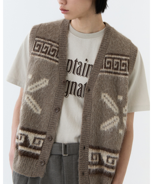THEENDQUESTION(ジエンドクエスチョン)の「Mohair jacquard vest / BROWN(ベスト・レディース・その他・FREE)」の8枚目の写真