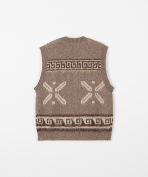 THEENDQUESTION(ジエンドクエスチョン)の「Mohair jacquard vest / BROWN(ベスト・レディース・その他・FREE)」の9枚目の写真