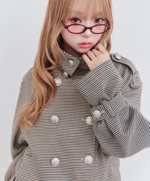 OLIVE des OLIVE(オリーブデオリーブ)の「ペプラムトレンチコート(トレンチコート・レディース・ブラック/ベージュ/ピンク/チェック・FREE)」の18枚目の写真