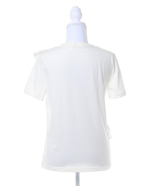 Narcissus(ナルシス)の「【Narcissus】ワッフルフリルTシャツ / カットソー 半袖(Tシャツ/カットソー・レディース・ホワイト/ブラック・FREE)」の7枚目の写真