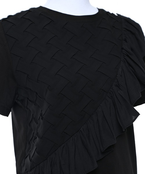 Narcissus(ナルシス)の「【Narcissus】ワッフルフリルTシャツ / カットソー 半袖(Tシャツ/カットソー・レディース・ホワイト/ブラック・FREE)」の16枚目の写真