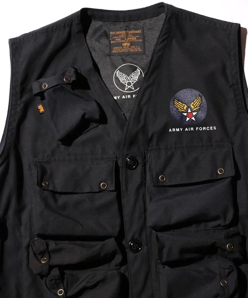 Alpha Industries(アルファインダストリーズ)の「U.S MILITARY / ALPHA 90S C-1 VEST DEAD STOCK(ベスト・メンズ・ブラック・MEDIUM)」の4枚目の写真
