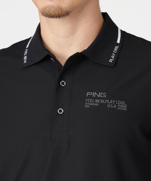 PING(ピン)の「【PING APPAREL】ワッフルロゴジャガード衿半袖ポロシャツ (MENS)(ポロシャツ・メンズ・グレー/ホワイト/ブラック・LL1/S/LL/L/M)」の8枚目の写真