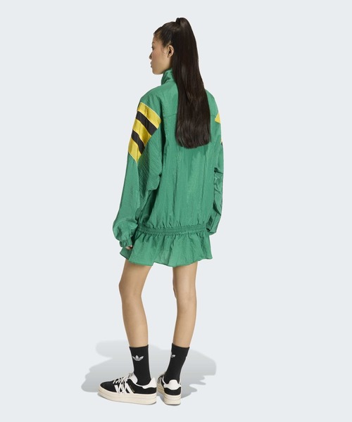adidas(アディダス)の「サンティアゴ ウーブン トラックトップ(ジャージ) / トラックジャケット / アディダスオリジナルス adidas Originals(ジャージ・レディース・グリーン・SMALL/X-LARGE/LARGE/XX-LARGE/MEDIUM)」の2枚目の写真