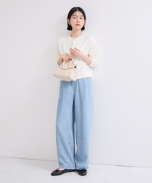 le cercle ADAM ET ROPE'(ルセルクルアダムエロペ)の「テンセルツイルデニムパンツ/セットアップ対応(デニムパンツ・レディース・サックスブルー/ブルー・FREE)」の10枚目の写真