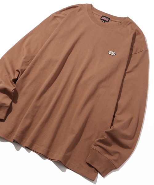 Dickies(ディッキーズ)の「【GENUINE DICKIES/ジェニュインディッキーズ】ワンポイント ミニ刺繍 ワッペン クルーネック 長袖 Tシャツ(Tシャツ/カットソー・メンズ・モカ/ダークグリーン/ブラック/ホワイト・L/XL/M)」の7枚目の写真