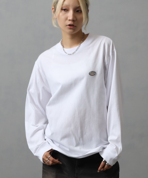 Dickies(ディッキーズ)の「【GENUINE DICKIES/ジェニュインディッキーズ】ワンポイント ミニ刺繍 ワッペン クルーネック 長袖 Tシャツ(Tシャツ/カットソー・メンズ・モカ/ダークグリーン/ブラック/ホワイト・L/XL/M)」の16枚目の写真