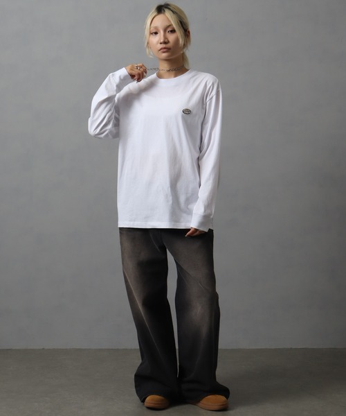 Dickies(ディッキーズ)の「【GENUINE DICKIES/ジェニュインディッキーズ】ワンポイント ミニ刺繍 ワッペン クルーネック 長袖 Tシャツ(Tシャツ/カットソー・メンズ・モカ/ダークグリーン/ブラック/ホワイト・L/XL/M)」の17枚目の写真