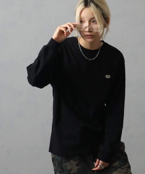Dickies(ディッキーズ)の「【GENUINE DICKIES/ジェニュインディッキーズ】ワンポイント ミニ刺繍 ワッペン クルーネック 長袖 Tシャツ(Tシャツ/カットソー・メンズ・モカ/ダークグリーン/ブラック/ホワイト・L/XL/M)」の21枚目の写真