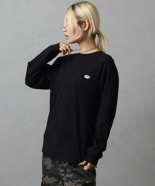 Dickies(ディッキーズ)の「【GENUINE DICKIES/ジェニュインディッキーズ】ワンポイント ミニ刺繍 ワッペン クルーネック 長袖 Tシャツ(Tシャツ/カットソー・メンズ・モカ/ダークグリーン/ブラック/ホワイト・L/XL/M)」の22枚目の写真