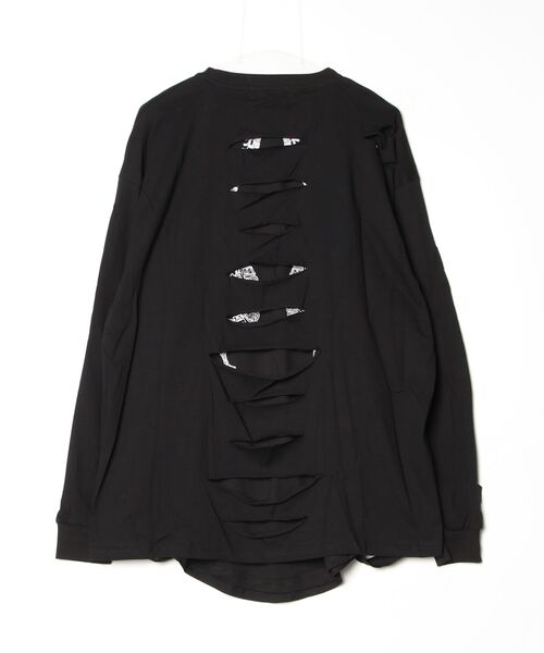 Gamchu（ガムチュ）の「『Gamchu/ガムチュ』COULD’VE CUT IT MORE. BUT I’LL STOP HERE. 2Pダメージ加工L/STEE（Tシャツ/カットソー・レディース・ホワイト/ブラック・FREE）」の21枚目の写真
