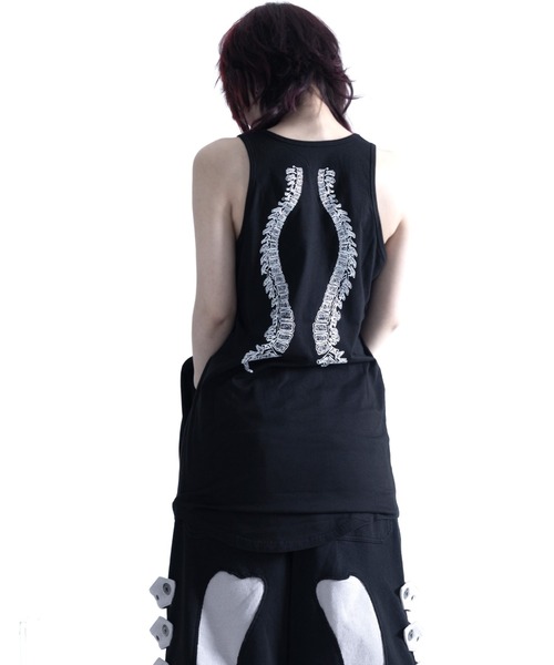 Gamchu（ガムチュ）の「『Gamchu/ガムチュ』COULD’VE CUT IT MORE. BUT I’LL STOP HERE. 2Pダメージ加工L/STEE（Tシャツ/カットソー・レディース・ホワイト/ブラック・FREE）」の8枚目の写真