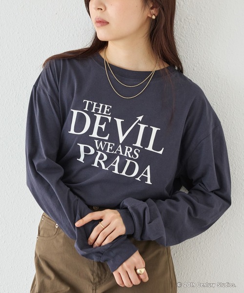 GOOD ROCK SPEED(グッドロックスピード)の「【GOOD ROCK SPEED】THE DEVIL WEARS PRADA/ロゴロンT|プラダを着た悪魔/ムービーT(Tシャツ/カットソー・レディース・ブラック/ホワイト・F)」の3枚目の写真