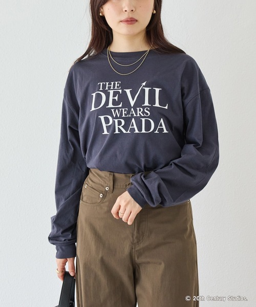 GOOD ROCK SPEED(グッドロックスピード)の「【GOOD ROCK SPEED】THE DEVIL WEARS PRADA/ロゴロンT|プラダを着た悪魔/ムービーT(Tシャツ/カットソー・レディース・ブラック/ホワイト・F)」の4枚目の写真