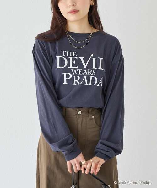 GOOD ROCK SPEED(グッドロックスピード)の「【GOOD ROCK SPEED】THE DEVIL WEARS PRADA/ロゴロンT|プラダを着た悪魔/ムービーT(Tシャツ/カットソー・レディース・ブラック/ホワイト・F)」の5枚目の写真