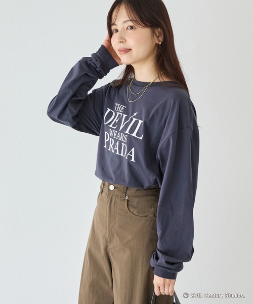 GOOD ROCK SPEED(グッドロックスピード)の「【GOOD ROCK SPEED】THE DEVIL WEARS PRADA/ロゴロンT|プラダを着た悪魔/ムービーT(Tシャツ/カットソー・レディース・ブラック/ホワイト・F)」の6枚目の写真